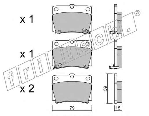 Комплект тормозных колодок, дисковый тормоз