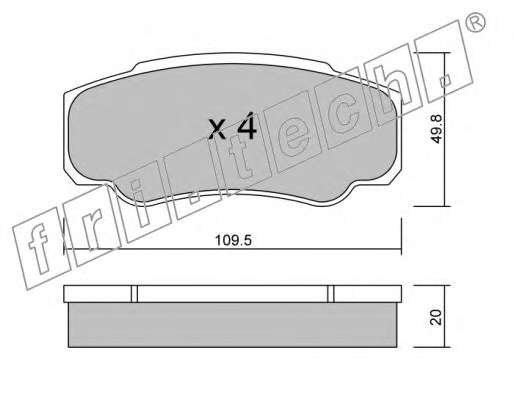 Комплект тормозных колодок, дисковый тормоз