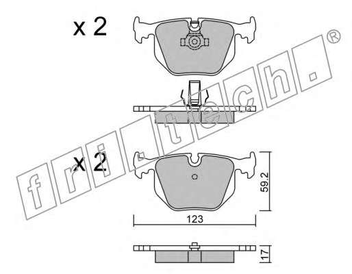 Комплект тормозных колодок, дисковый тормоз