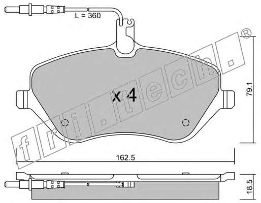 Комплект тормозных колодок, дисковый тормоз