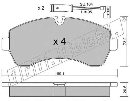 Комплект тормозных колодок, дисковый тормоз