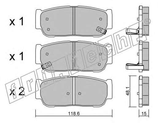Комплект тормозных колодок, дисковый тормоз