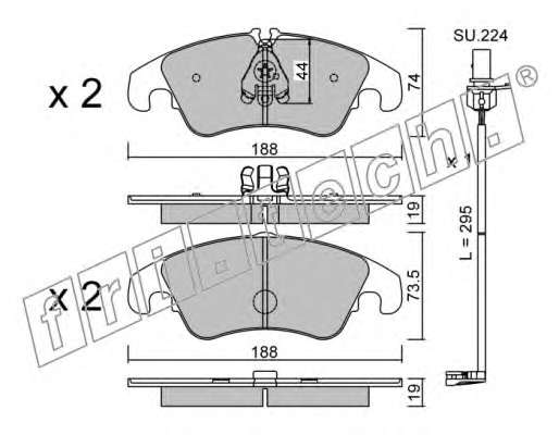 Комплект тормозных колодок, дисковый тормоз