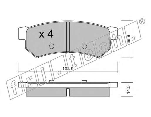 Комплект тормозных колодок, дисковый тормоз