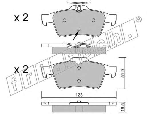 Комплект тормозных колодок, дисковый тормоз