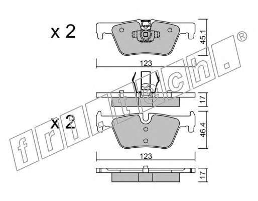 Комплект тормозных колодок, дисковый тормоз