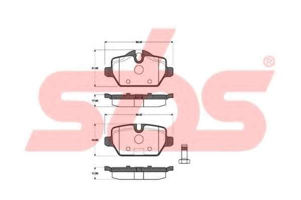 Комплект тормозных колодок, дисковый тормоз
