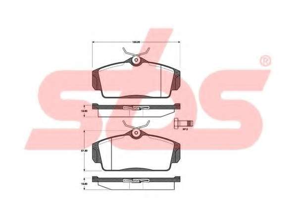 Комплект тормозных колодок, дисковый тормоз