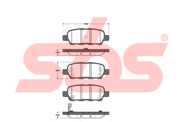 Комплект тормозных колодок, дисковый тормоз