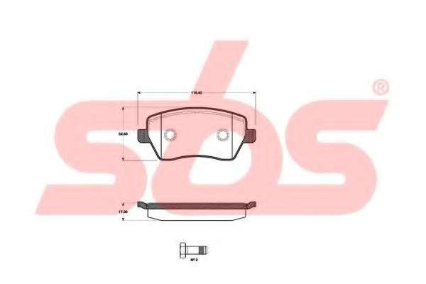 Комплект тормозных колодок, дисковый тормоз
