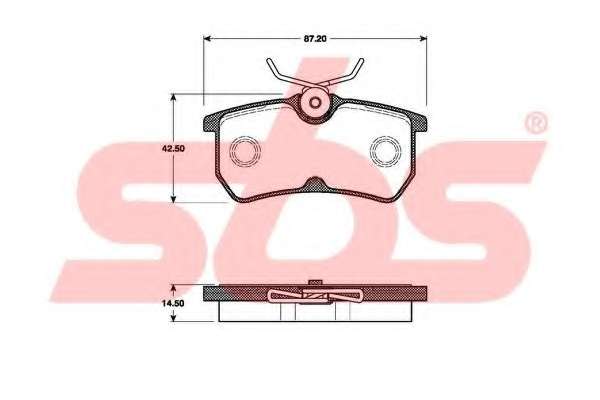 Комплект тормозных колодок, дисковый тормоз