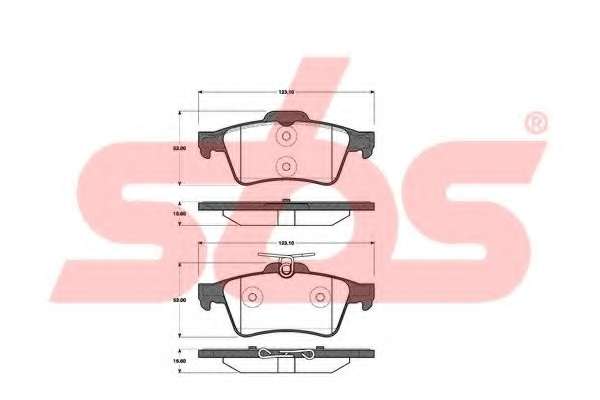Комплект тормозных колодок, дисковый тормоз