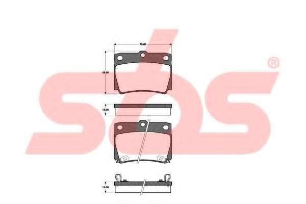Комплект тормозных колодок, дисковый тормоз