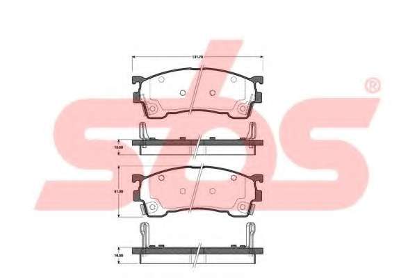 Комплект тормозных колодок, дисковый тормоз