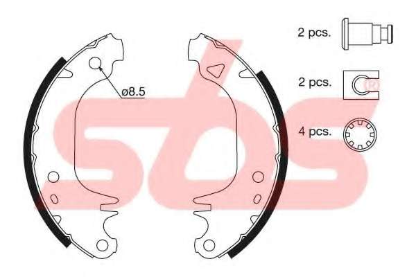 Комплект тормозных колодок; Комплект тормозных колодок, стояночная тормозная система