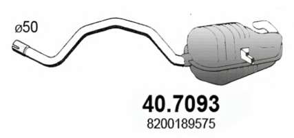 Глушитель выхлопных газов конечный