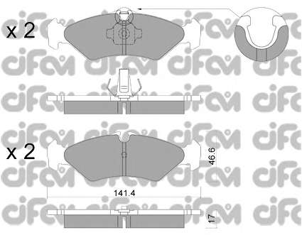 Комплект тормозных колодок, дисковый тормоз