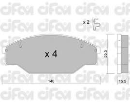 Комплект тормозных колодок, дисковый тормоз