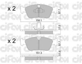 Комплект тормозных колодок, дисковый тормоз