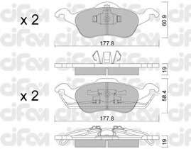 Комплект тормозных колодок, дисковый тормоз