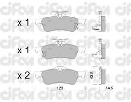 Комплект тормозных колодок, дисковый тормоз