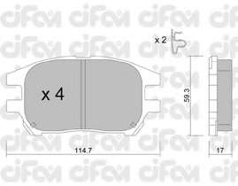 Комплект тормозных колодок, дисковый тормоз