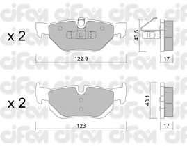 Комплект тормозных колодок, дисковый тормоз