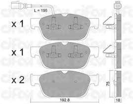 Комплект тормозных колодок, дисковый тормоз