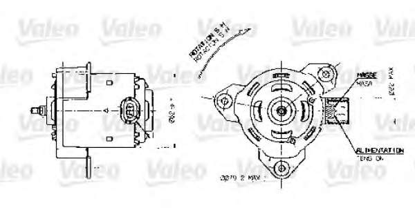 Электродвигатель, вентилятор радиатора