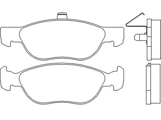 Комплект тормозных колодок, дисковый тормоз