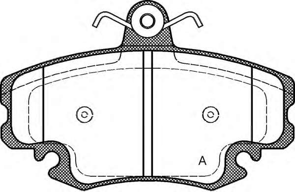 Комплект тормозных колодок, дисковый тормоз