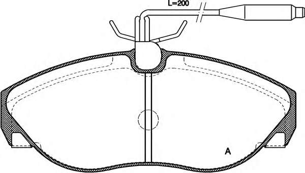 Комплект тормозных колодок, дисковый тормоз