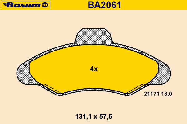 Комплект тормозных колодок, дисковый тормоз