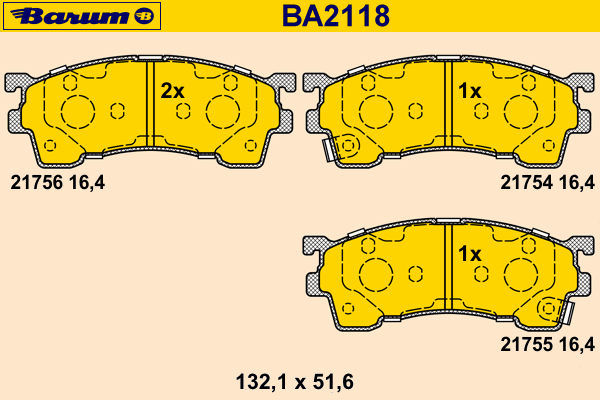 Комплект тормозных колодок, дисковый тормоз