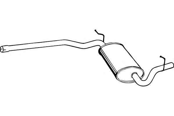 Средний глушитель выхлопных газов