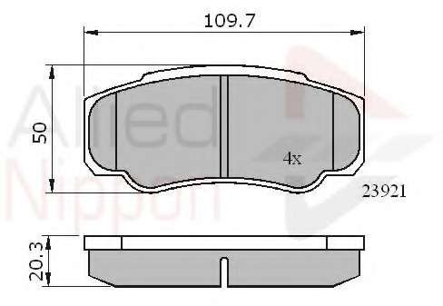 Комплект тормозных колодок, дисковый тормоз