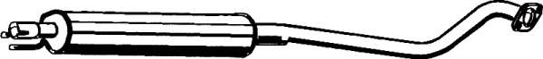 Средний глушитель выхлопных газов