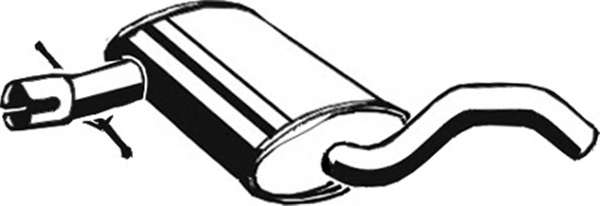 Средний глушитель выхлопных газов