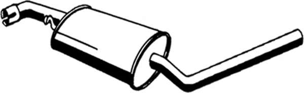 Средний глушитель выхлопных газов