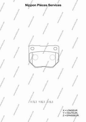 Комплект тормозных колодок, дисковый тормоз