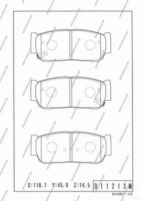 Комплект тормозных колодок, дисковый тормоз
