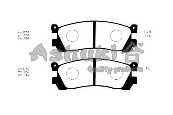 Комплект тормозных колодок, дисковый тормоз