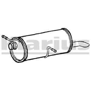 Глушитель выхлопных газов конечный