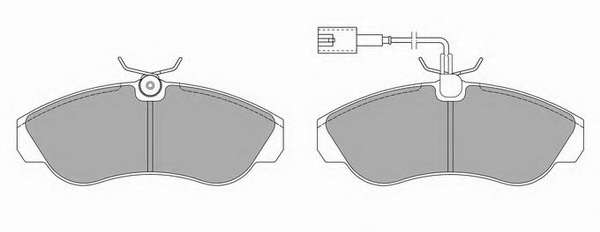 Комплект тормозных колодок, дисковый тормоз