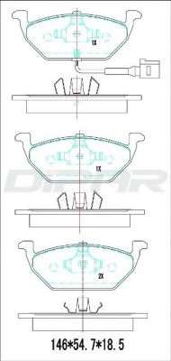 Комплект тормозных колодок, дисковый тормоз