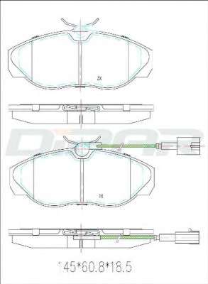 Комплект тормозных колодок, дисковый тормоз