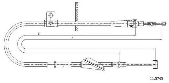 Трос, стояночная тормозная система