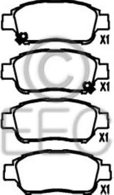 Комплект тормозных колодок, дисковый тормоз