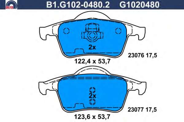 Комплект тормозных колодок, дисковый тормоз