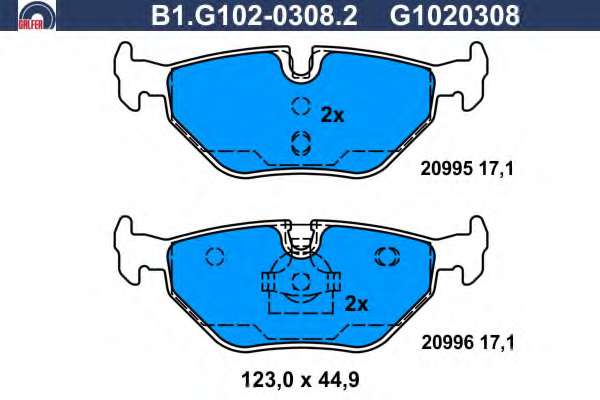 Комплект тормозных колодок, дисковый тормоз